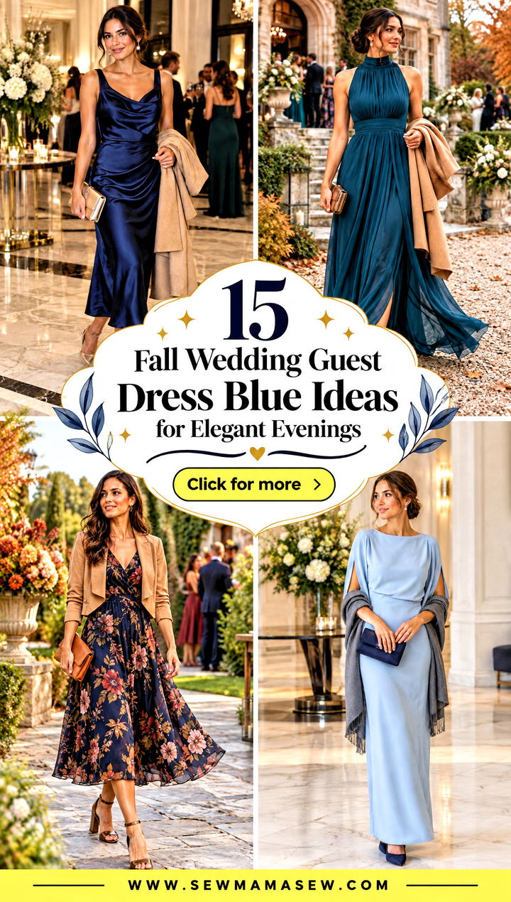15 Fall Wedding Guest Dress Blue Ideas for Elegant Evenings - 15 Fall Wedding Guest Dress Blue Ideas for Elegant Evenings