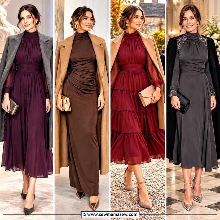 15 Fall Wedding Guest Dress High Neck Ideas for Elegant Style