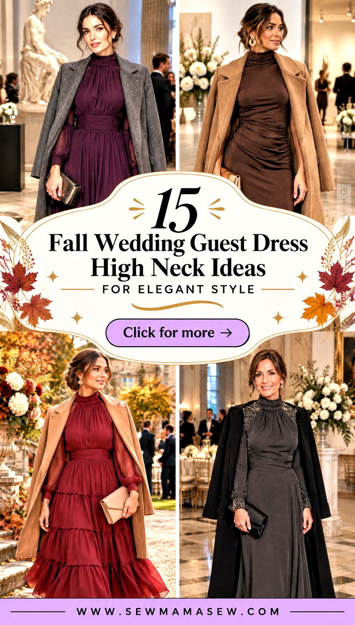15 Fall Wedding Guest Dress High Neck Ideas for Elegant Style - 15 Fall Wedding Guest Dress High Neck Ideas for Elegant Style