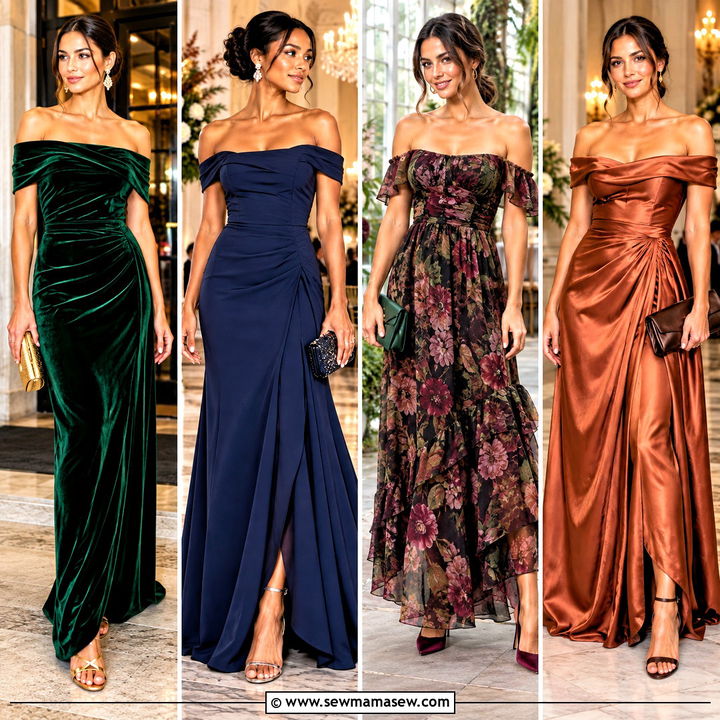 15 Fall Wedding Guest Dress Off Shoulder Ideas: Romantic Style