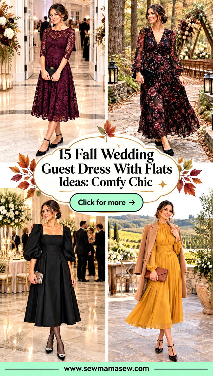 15 Fall Wedding Guest Dress With Flats Ideas Comfy Chic - 15 Fall Wedding Guest Dress With Flats Ideas: Comfy Chic