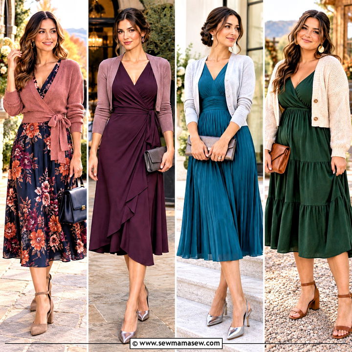 15 Fall Wedding Guest Dress With Sweater Ideas Cozy Chic
