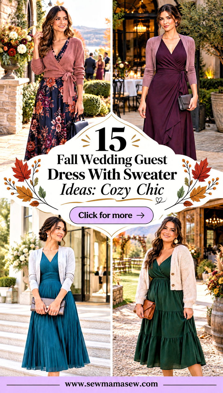 15 Fall Wedding Guest Dress With Sweater Ideas Cozy Chic - 15 Fall Wedding Guest Dress With Sweater Ideas: Cozy Chic