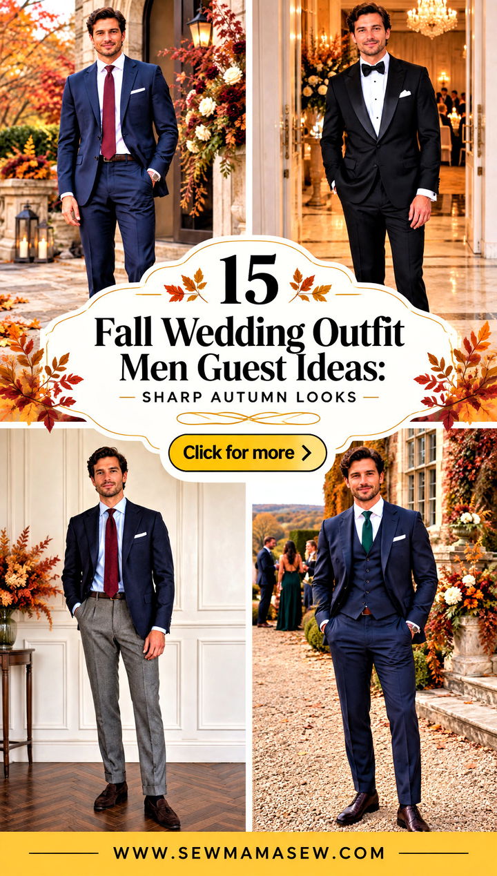 15 Fall Wedding Outfit Men Guest Ideas Sharp Autumn Looks - 15 Fall Wedding Outfit Men Guest Ideas: Sharp Autumn Looks