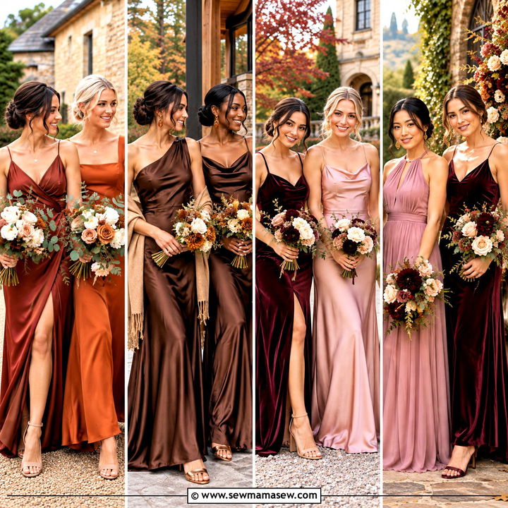 15 Fall Wedding Palette Bridesmaid Dress Ideas: Rich Hues