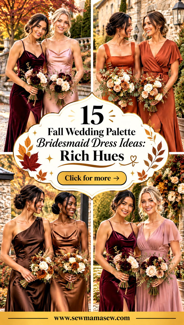 15 Fall Wedding Palette Bridesmaid Dress Ideas Rich Hues - 15 Fall Wedding Palette Bridesmaid Dress Ideas: Rich Hues