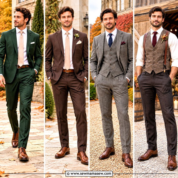 15 Fall Wedding Party Attire Groomsmen Ideas: Rustic Charm