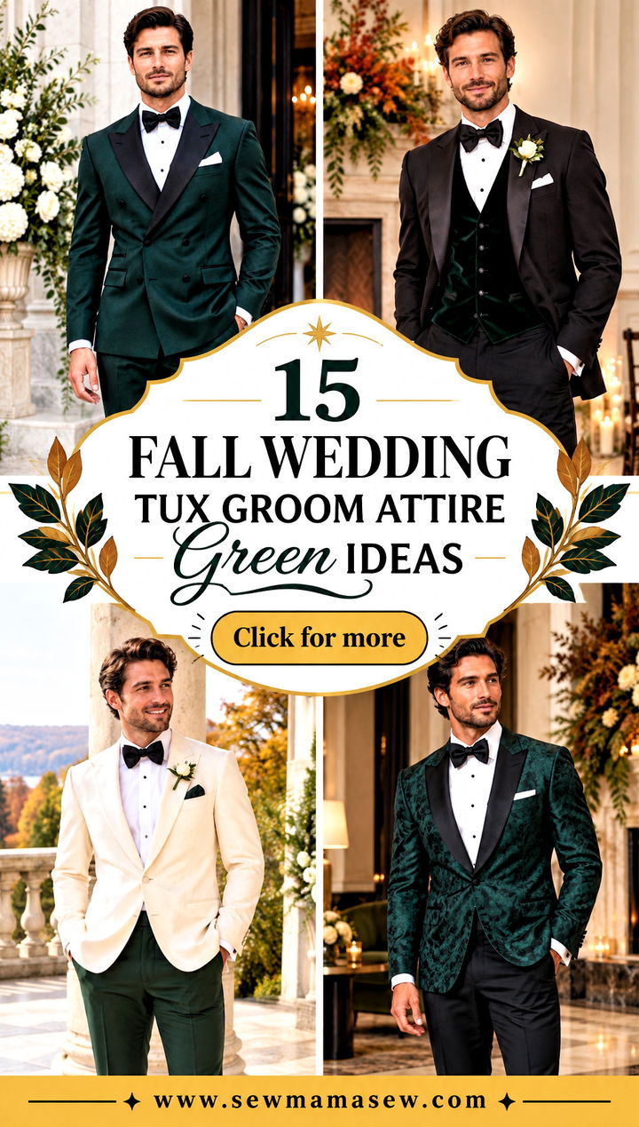 15 Fall Wedding Tux Groom Attire Green Ideas Woodland Charm - 15 Fall Wedding Tux Groom Attire Green Ideas: Woodland Charm