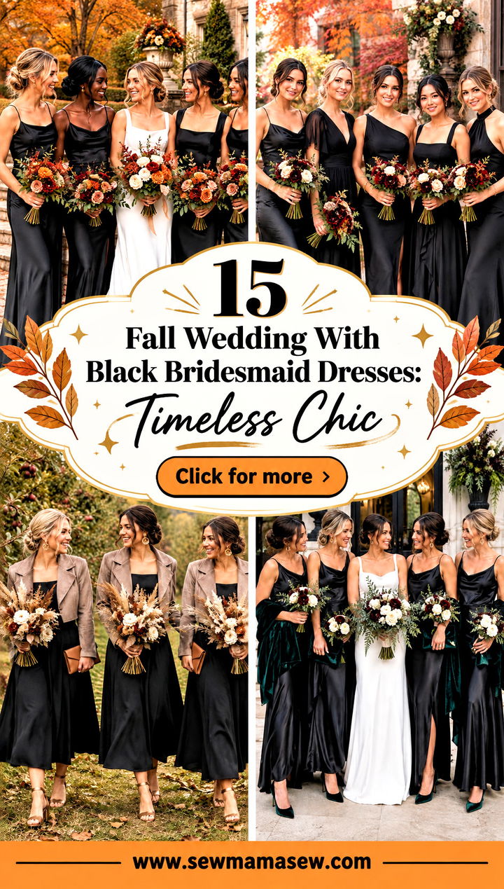 15 Fall Wedding With Black Bridesmaid Dresses Timeless Chic - 15 Fall Wedding With Black Bridesmaid Dresses: Timeless Chic