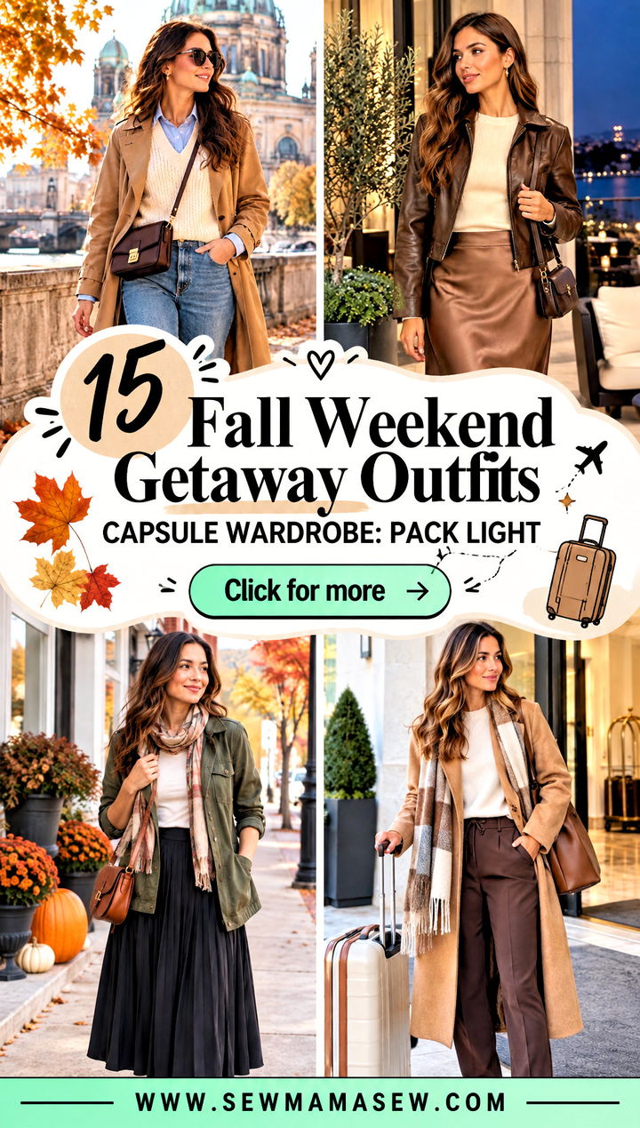 15 Fall Weekend Getaway Outfits Capsule Wardrobe Pack Light - 15 Fall Weekend Getaway Outfits Capsule Wardrobe: Pack Light