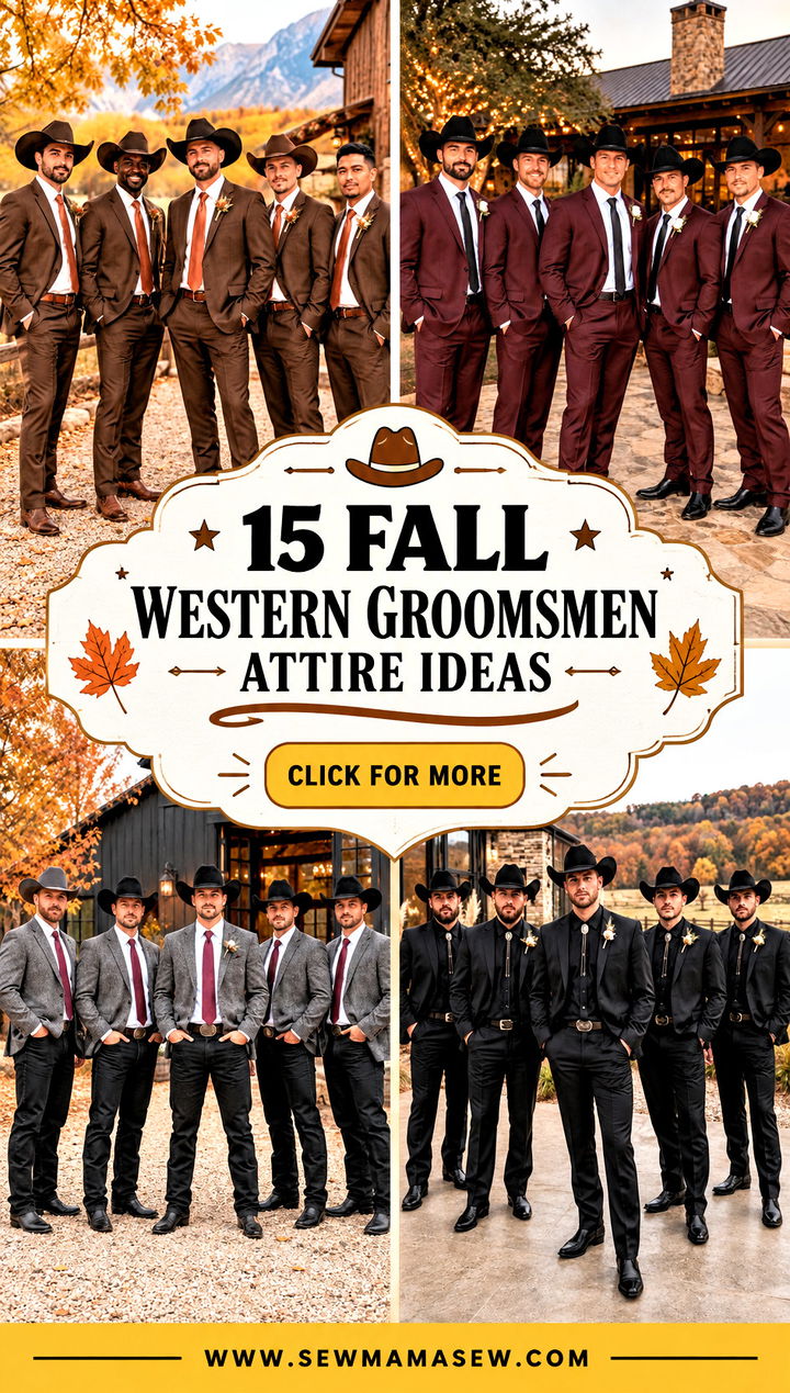 15 Fall Western Groomsmen Attire Ideas for Rustic Romance - 15 Fall Western Groomsmen Attire Ideas for Rustic Romance