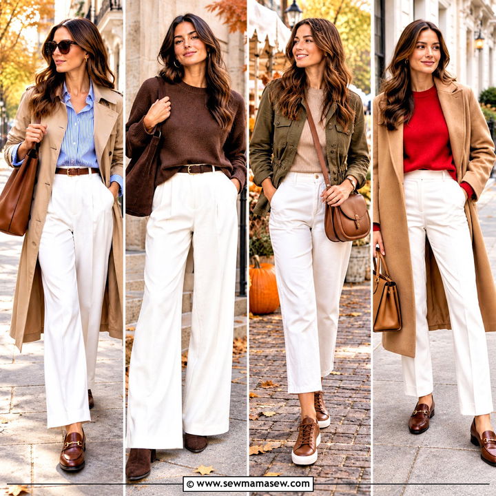 15 Fall White Trousers Outfit Ideas for Effortless Elegance