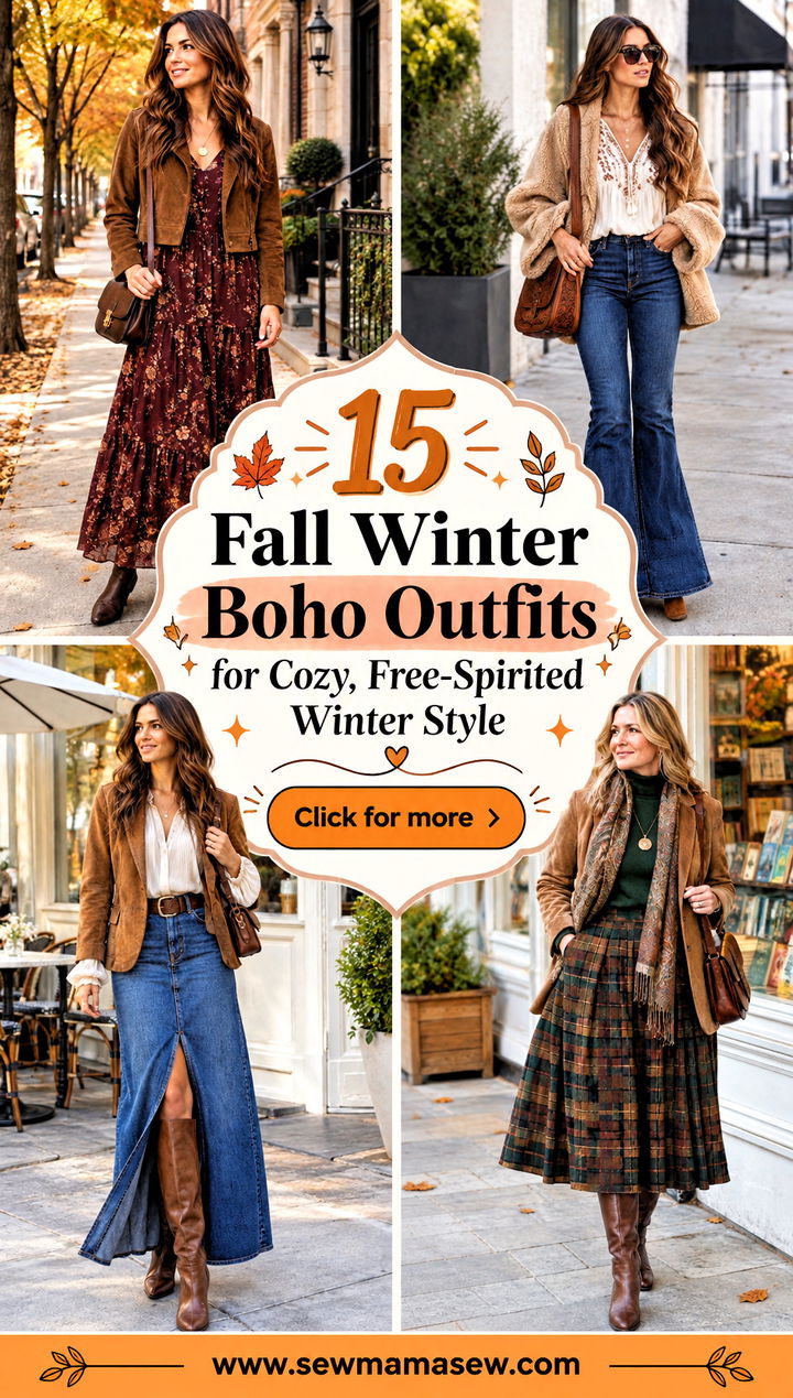 15 Fall Winter Boho Outfits for Cozy Free-Spirited Winter Style - 15 Fall Winter Boho Outfits for Cozy, Free-Spirited Winter Style