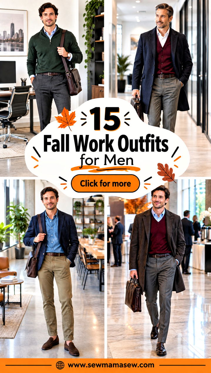 15 Fall Work Outfits for Men for Smart Comfortable Office Style - 15 Fall Work Outfits for Men for Smart, Comfortable Office Style