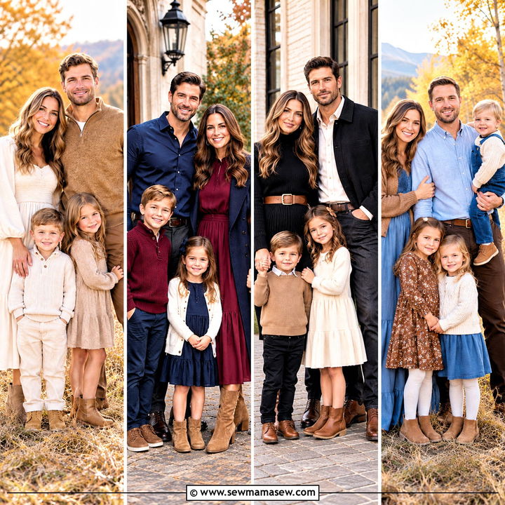 15 Family Fall Pics Outfits for Warm Beautiful Autumn Memories