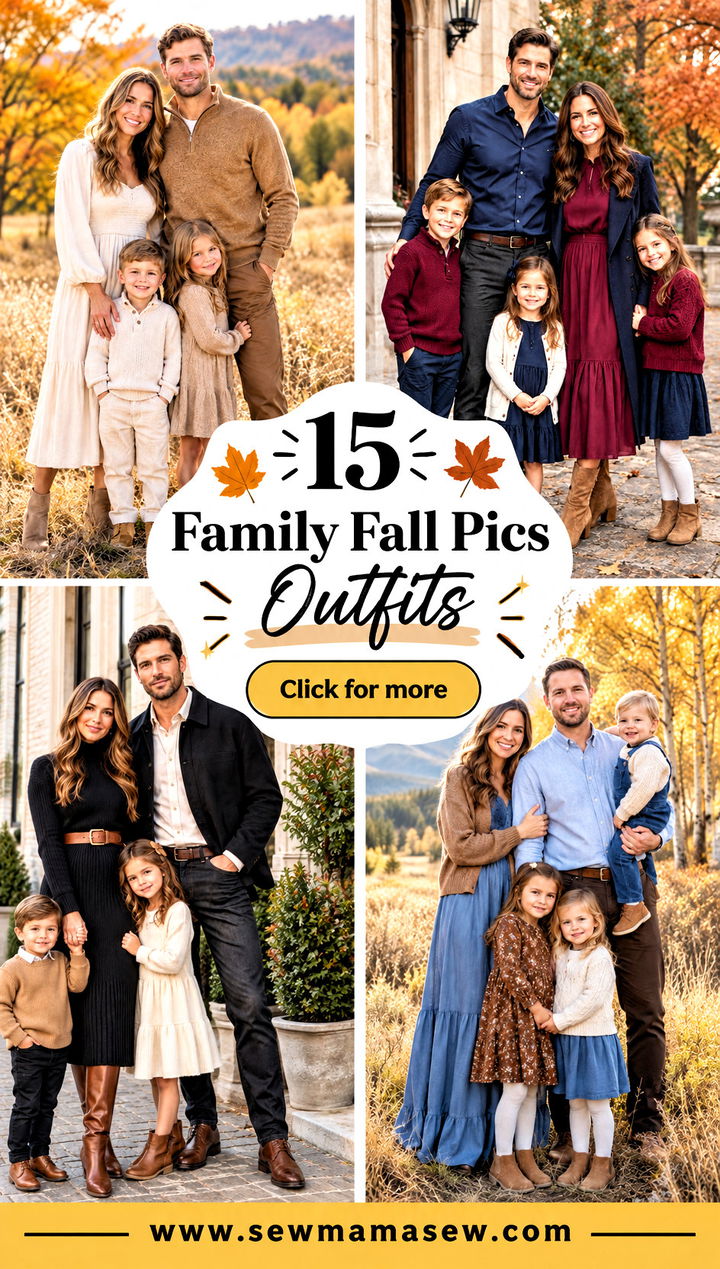 15 Family Fall Pics Outfits for Warm Beautiful Autumn Memories - 15 Family Fall Pics Outfits for Warm, Beautiful Autumn Memories
