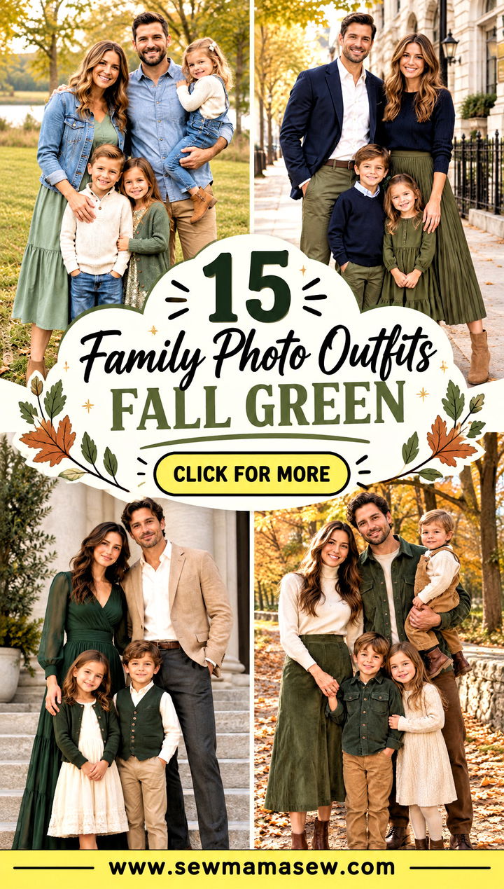 15 Family Photo Outfits Fall Green for Warm Earthy Portraits - 15 Family Photo Outfits Fall Green for Warm, Earthy Portraits
