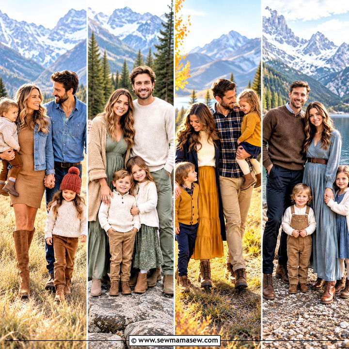 15 Family Photo Outfits Fall Mountains for Cozy Scenic Portraits