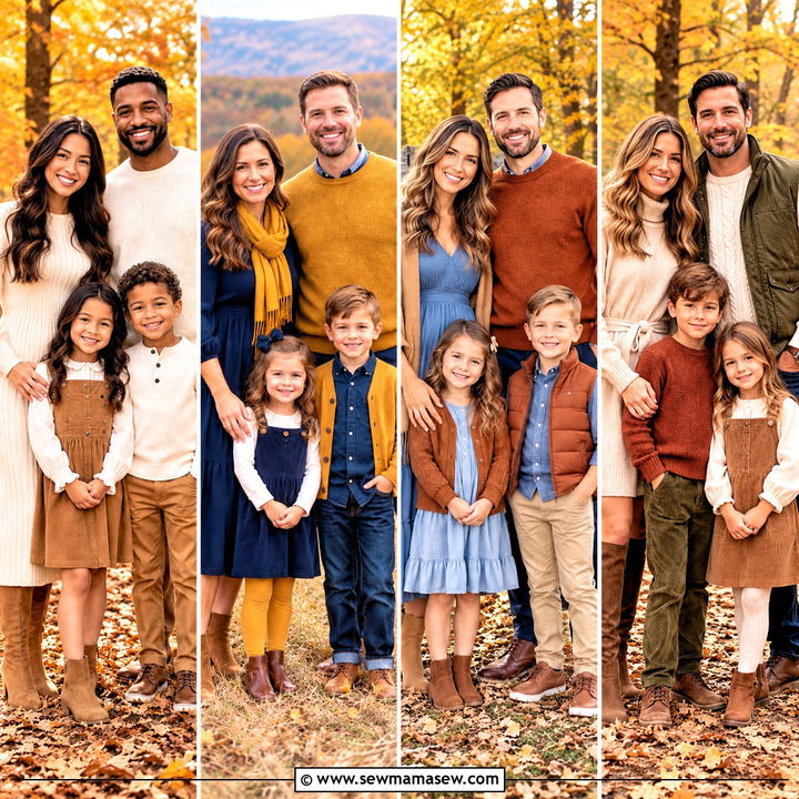 15 Family Photoshoot Outfit Ideas Fall: Cozy Picture Style