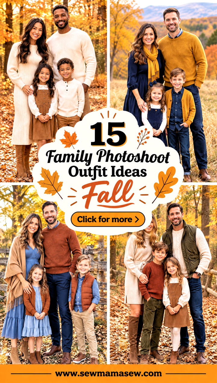 15 Family Photoshoot Outfit Ideas Fall Cozy Picture Style - 15 Family Photoshoot Outfit Ideas Fall: Cozy Picture Style