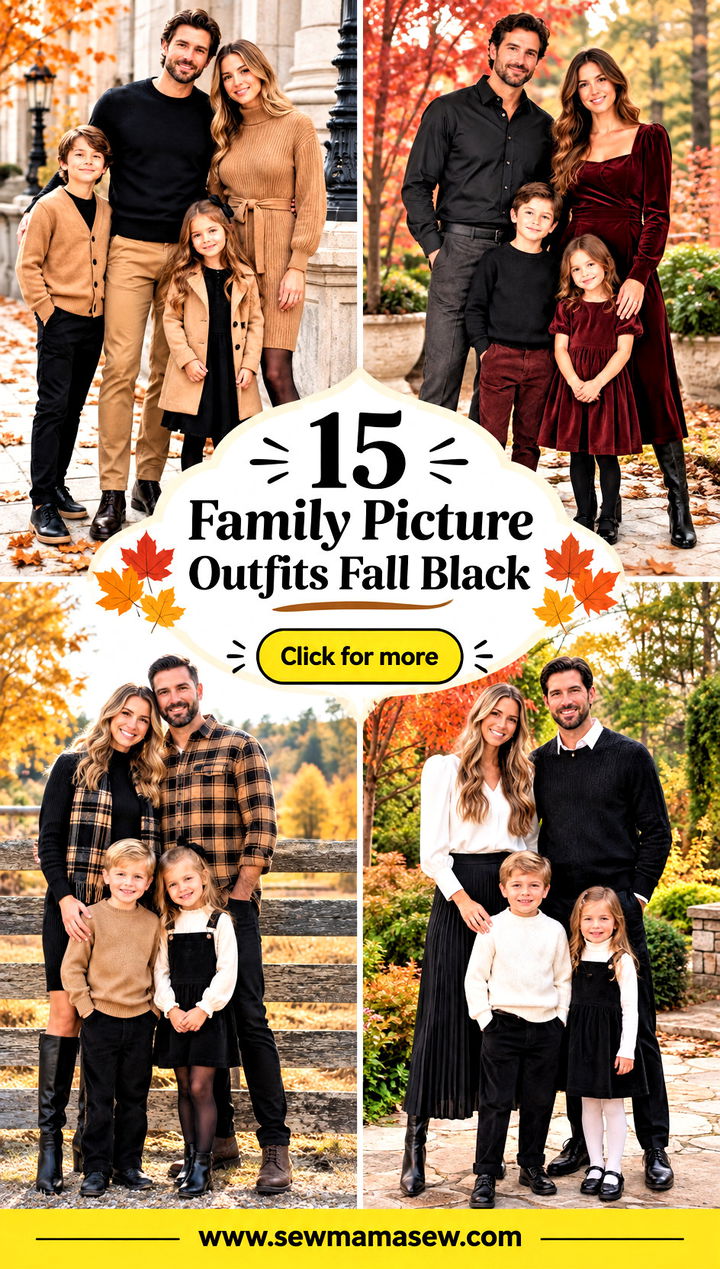 15 Family Picture Outfits Fall Black Chic Looks for All - 15 Family Picture Outfits Fall Black: Chic Looks for All