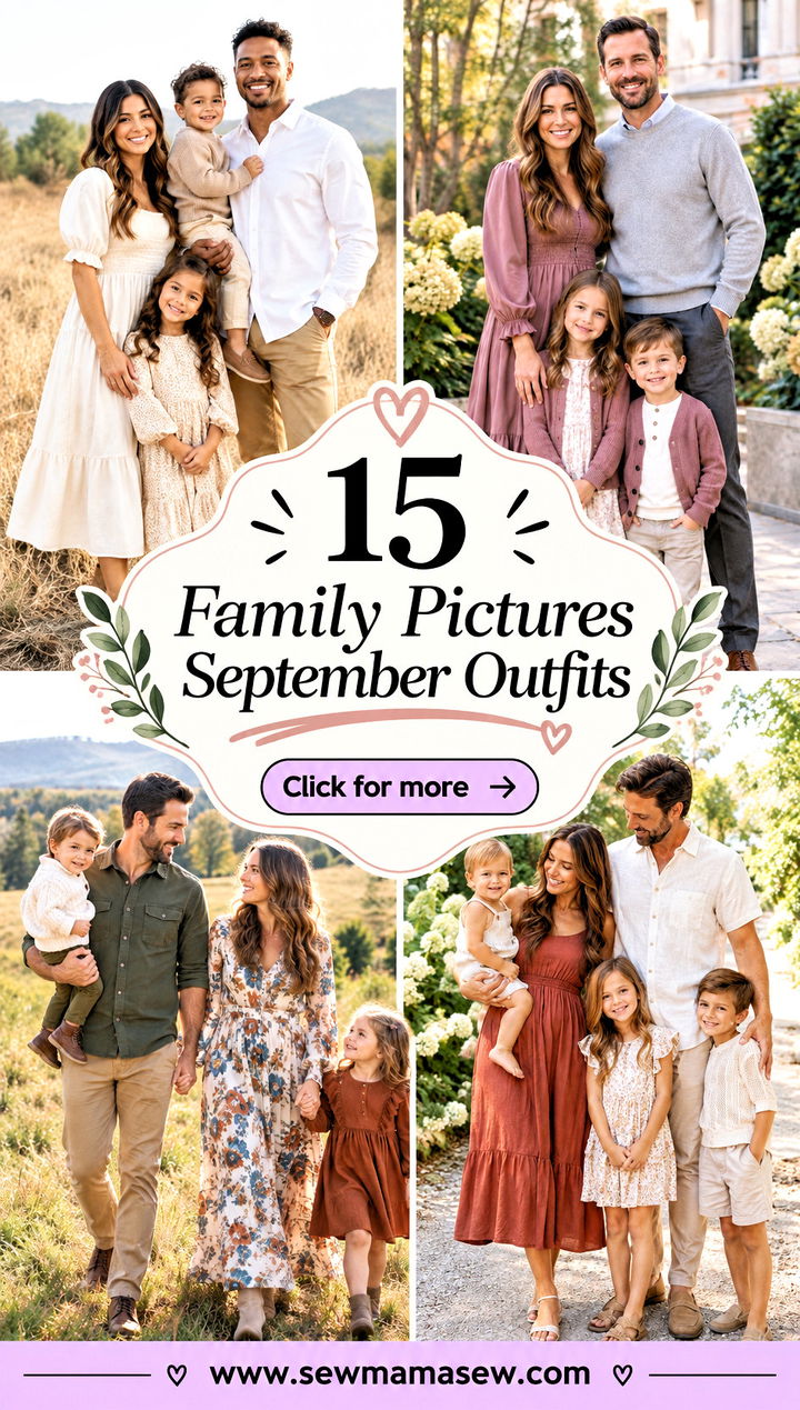 15 Family Pictures September Outfits Easy Early-Fall Style - 15 Family Pictures September Outfits: Easy Early-Fall Style