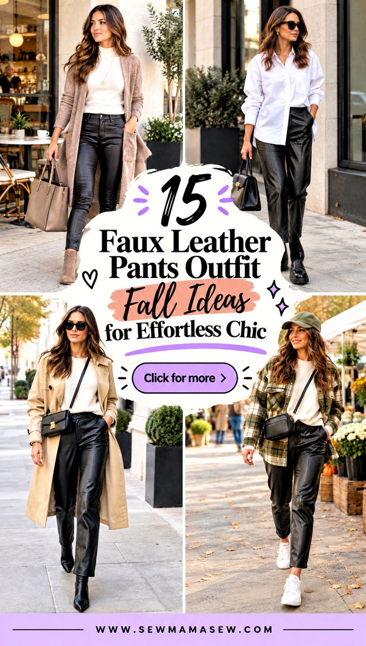 15 Faux Leather Pants Outfit Fall Ideas for Effortless Chic - 15 Faux Leather Pants Outfit Fall Ideas for Effortless Chic