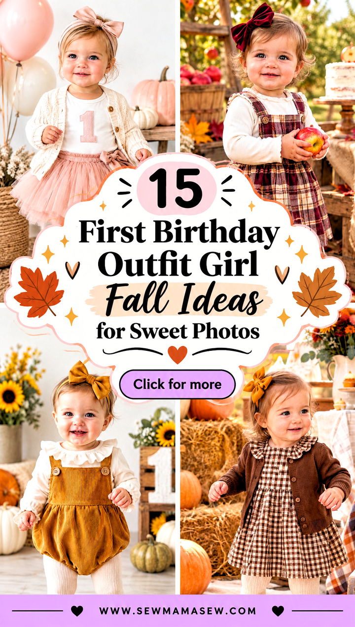 15 First Birthday Outfit Girl Fall Ideas for Sweet Photos - 15 First Birthday Outfit Girl Fall Ideas for Sweet Photos