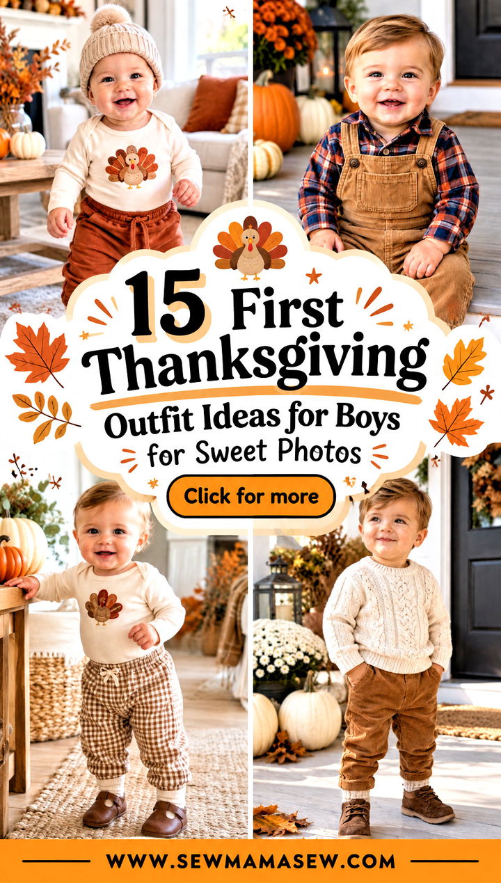 15 First Thanksgiving Outfit Ideas for Boys for Sweet Photos - 15 First Thanksgiving Outfit Ideas for Boys for Sweet Photos