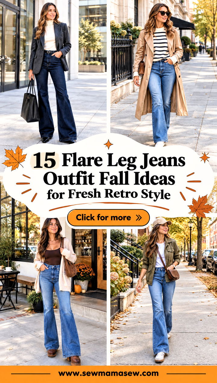 15 Flare Leg Jeans Outfit Fall Ideas for Fresh Retro Style - 15 Flare Leg Jeans Outfit Fall Ideas for Fresh Retro Style