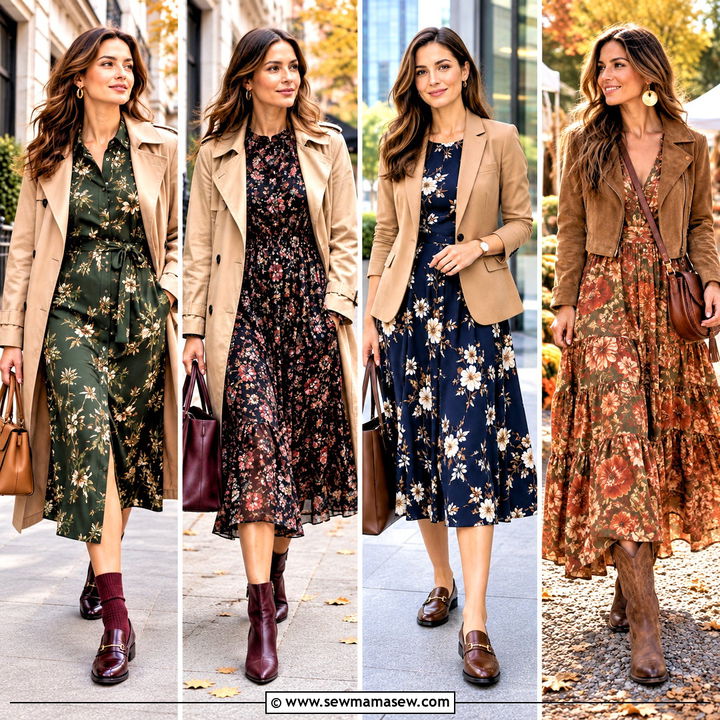 15 Floral Autumn Dresses for Charming Cool-Weather Style