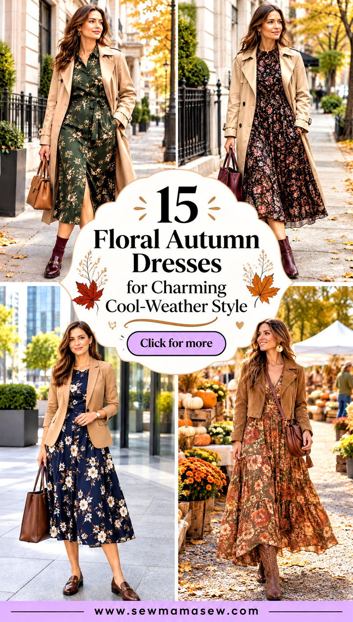 15 Floral Autumn Dresses for Charming Cool-Weather Style - 15 Floral Autumn Dresses for Charming Cool-Weather Style