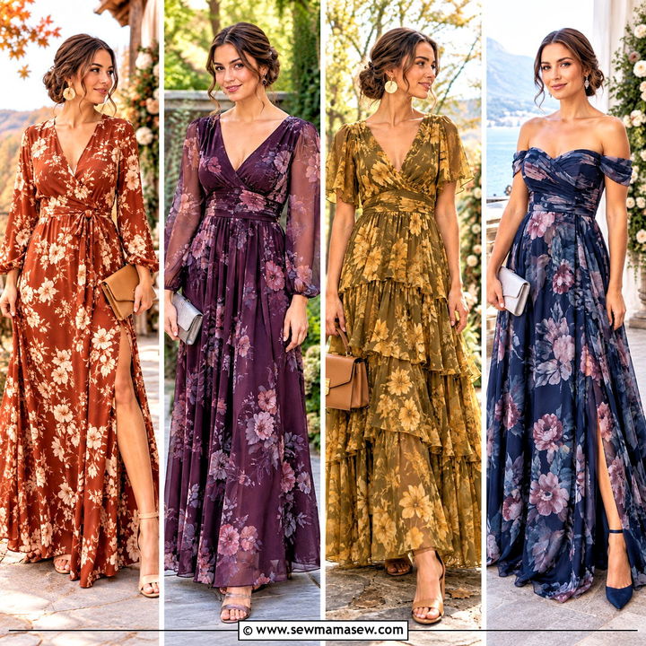 15 Floral Bridesmaid Dresses Fall: Romantic Wedding Looks