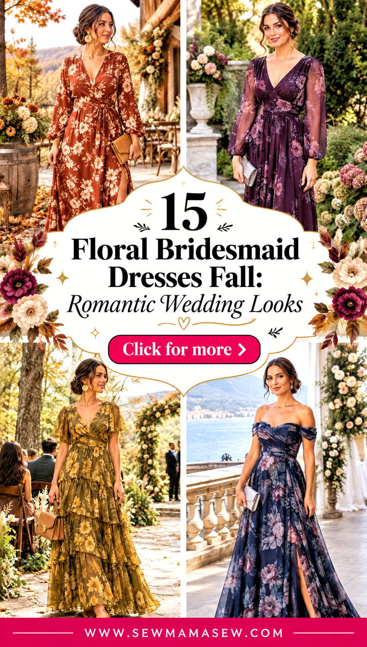 15 Floral Bridesmaid Dresses Fall Romantic Wedding Looks - 15 Floral Bridesmaid Dresses Fall: Romantic Wedding Looks