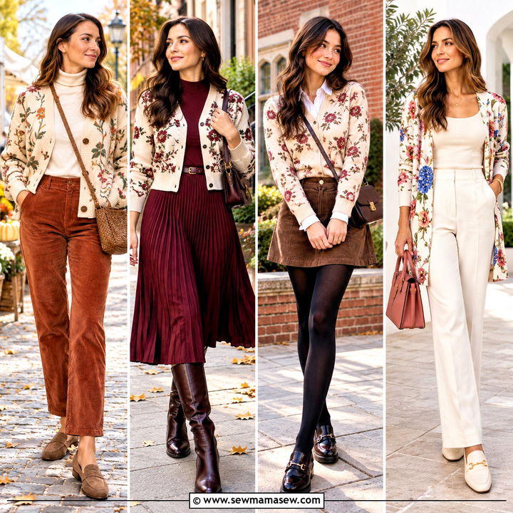 15 Floral Cardigan Fall Fashion Ideas for Charming Cozy Looks