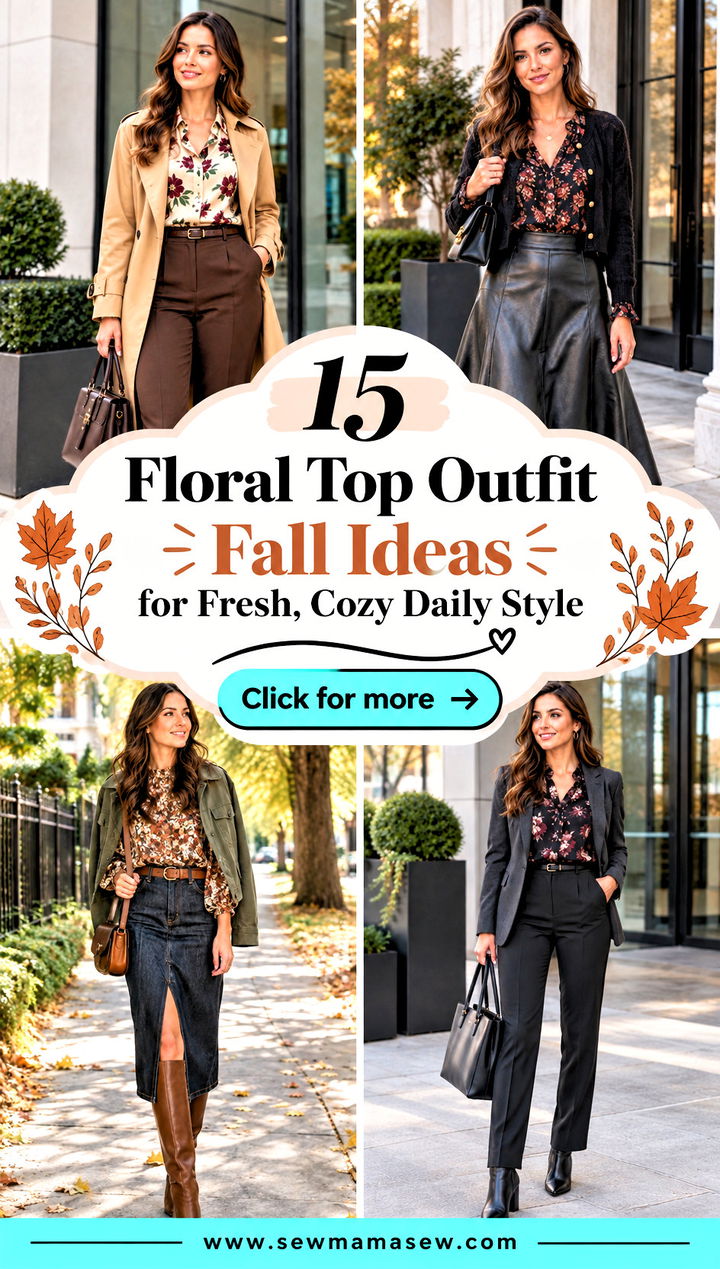 15 Floral Top Outfit Fall Ideas for Fresh Cozy Daily Style - 15 Floral Top Outfit Fall Ideas for Fresh, Cozy Daily Style
