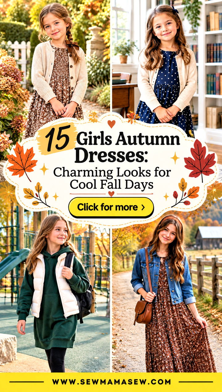 15 Girls Autumn Dresses Charming Looks for Cool Fall Days - 15 Girls Autumn Dresses: Charming Looks for Cool Fall Days