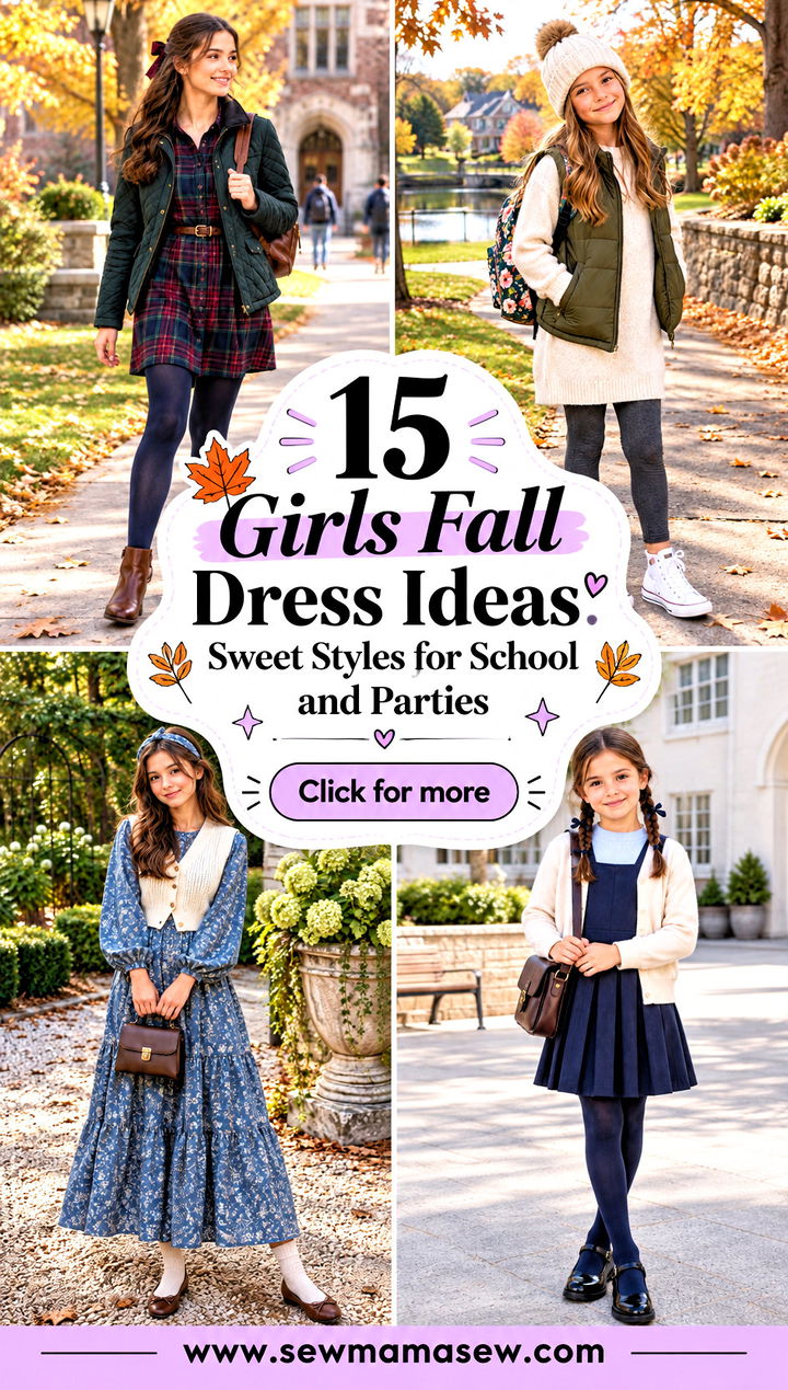 15 Girls Fall Dress Ideas Sweet Styles for School and Parties - 15 Girls Fall Dress Ideas: Sweet Styles for School and Parties