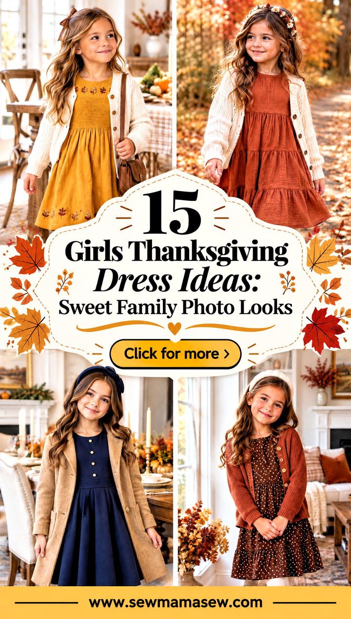 15 Girls Thanksgiving Dress Ideas Sweet Family Photo Looks - 15 Girls Thanksgiving Dress Ideas: Sweet Family Photo Looks