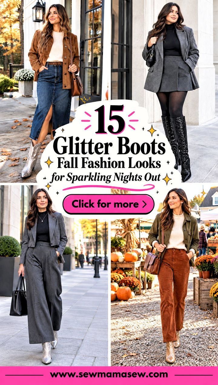 15 Glitter Boots Fall Fashion Looks for Sparkling Nights Out - 15 Glitter Boots Fall Fashion Looks for Sparkling Nights Out