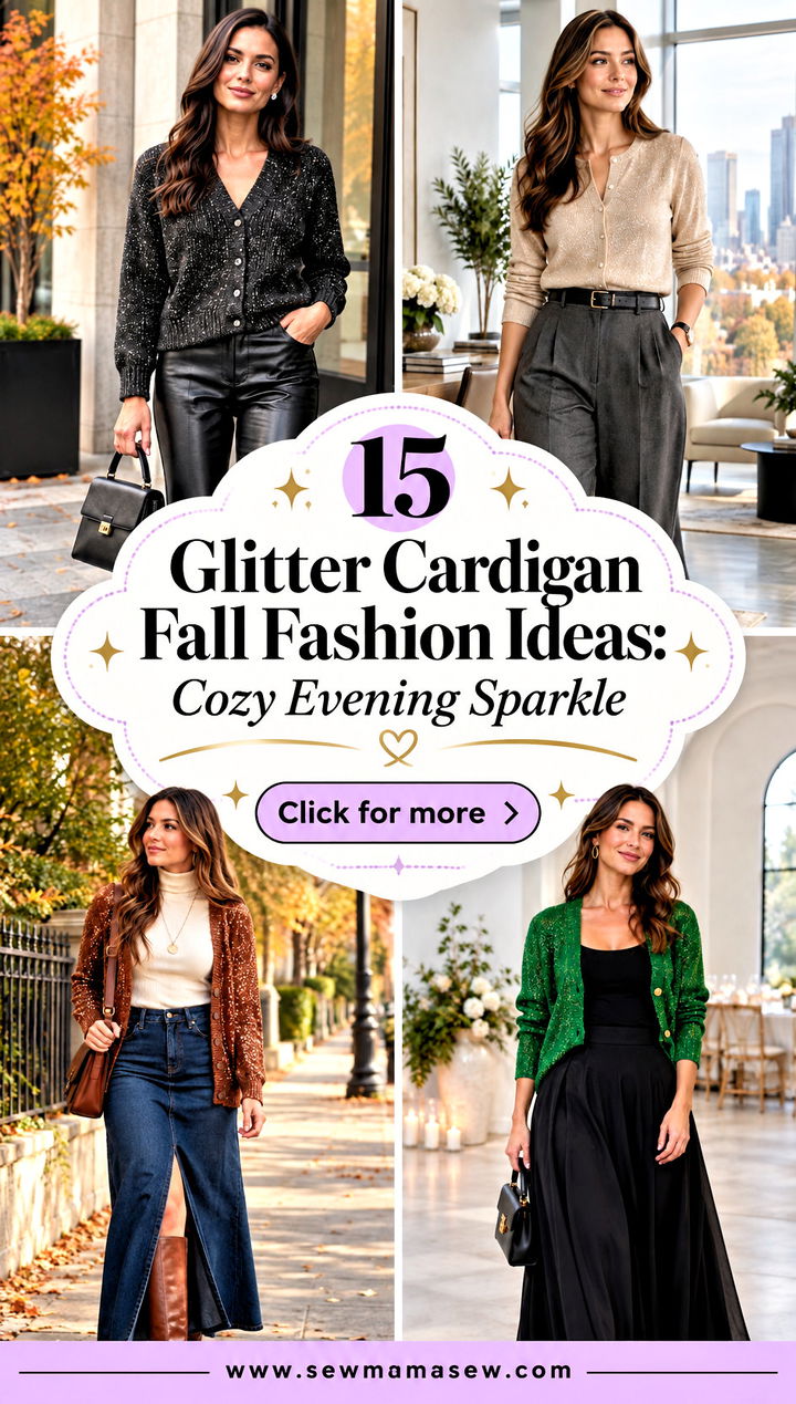 15 Glitter Cardigan Fall Fashion Ideas Cozy Evening Sparkle - 15 Glitter Cardigan Fall Fashion Ideas: Cozy Evening Sparkle