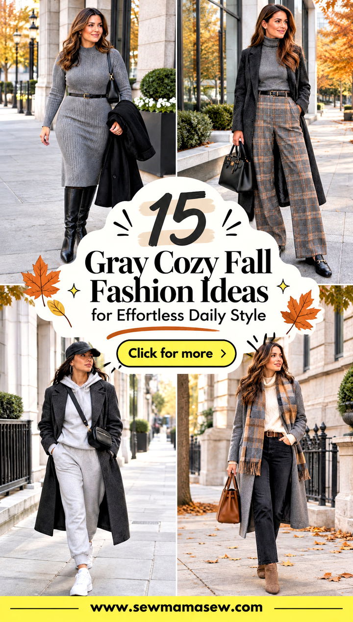 15 Gray Cozy Fall Fashion Ideas for Effortless Daily Style - 15 Gray Cozy Fall Fashion Ideas for Effortless Daily Style