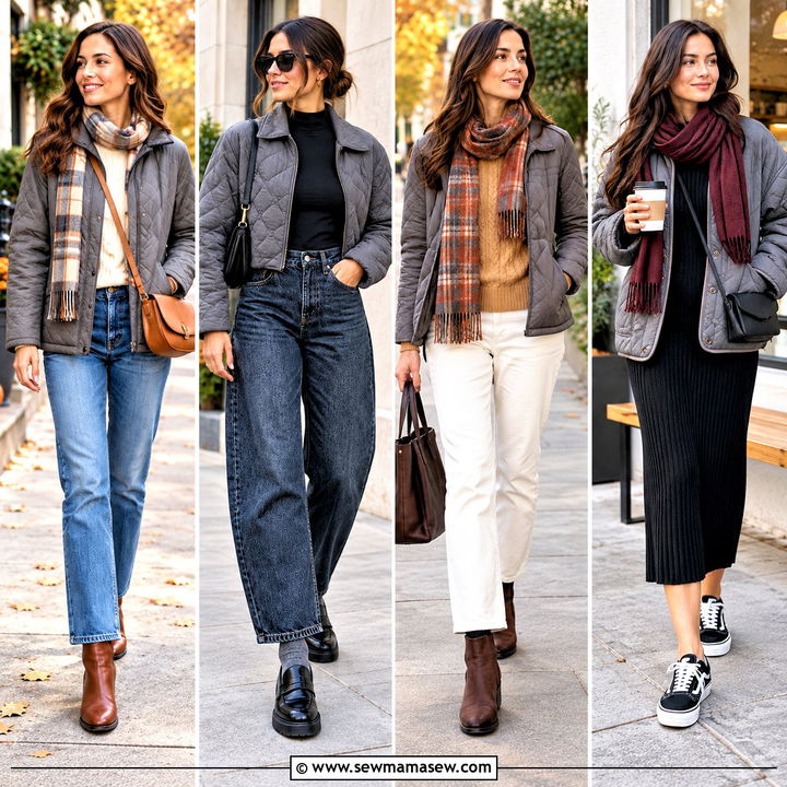 15 Gray Quilted Jacket Fall Ideas for Cozy Outdoor Style