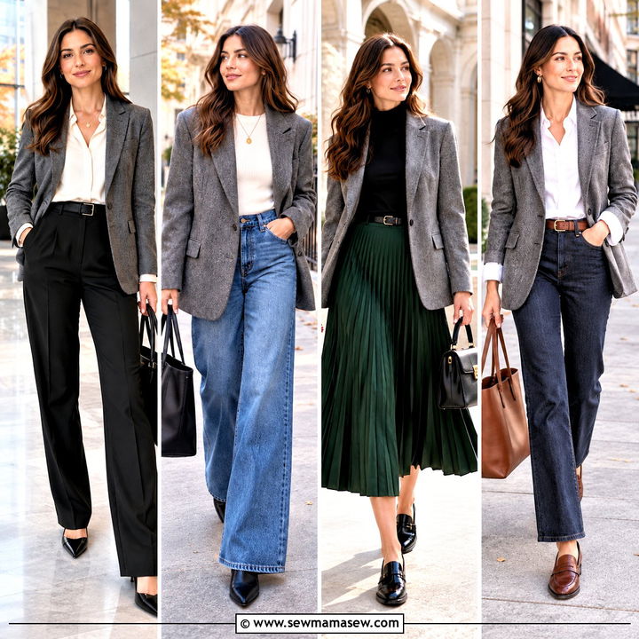 15 Gray Wool Blazer Fall Fashion Ideas for Polished Days