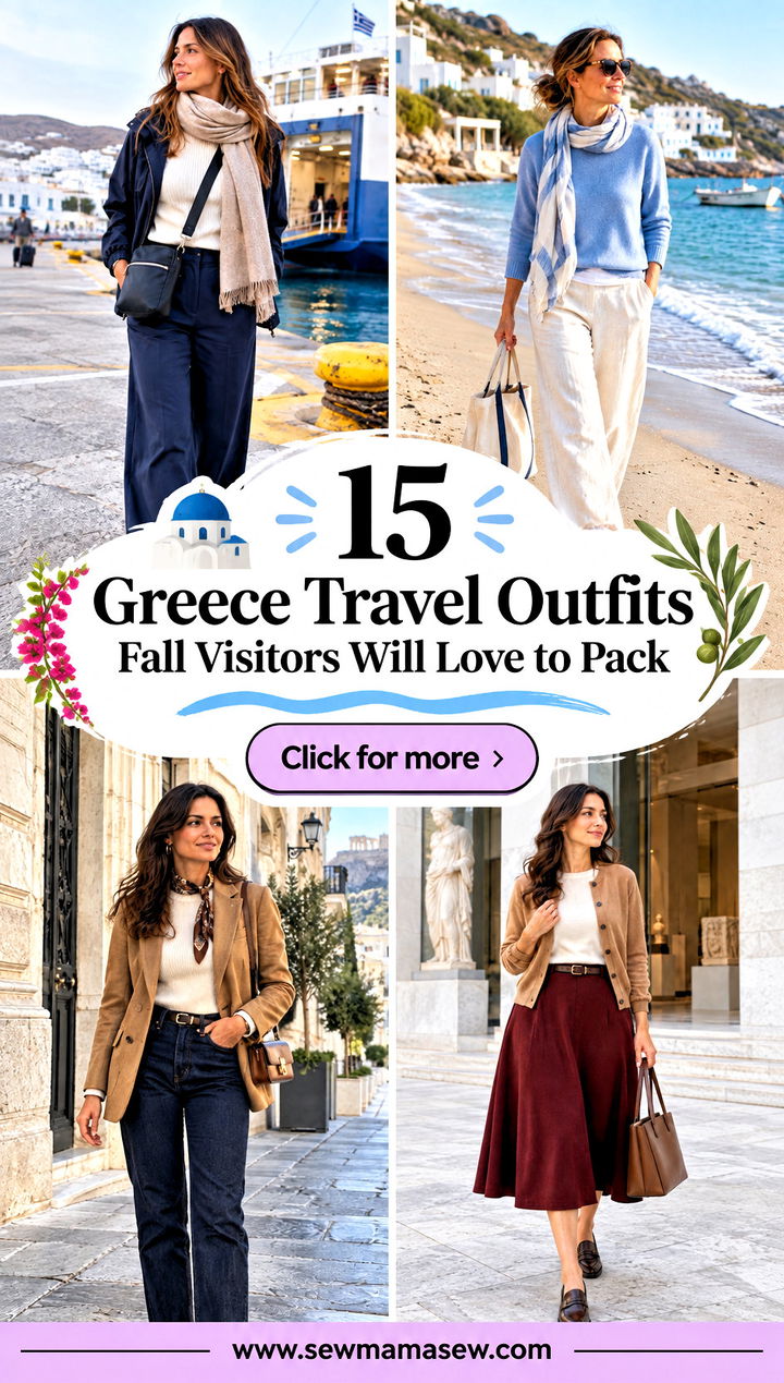 15 Greece Travel Outfits Fall Visitors Will Love to Pack - 15 Greece Travel Outfits Fall Visitors Will Love to Pack