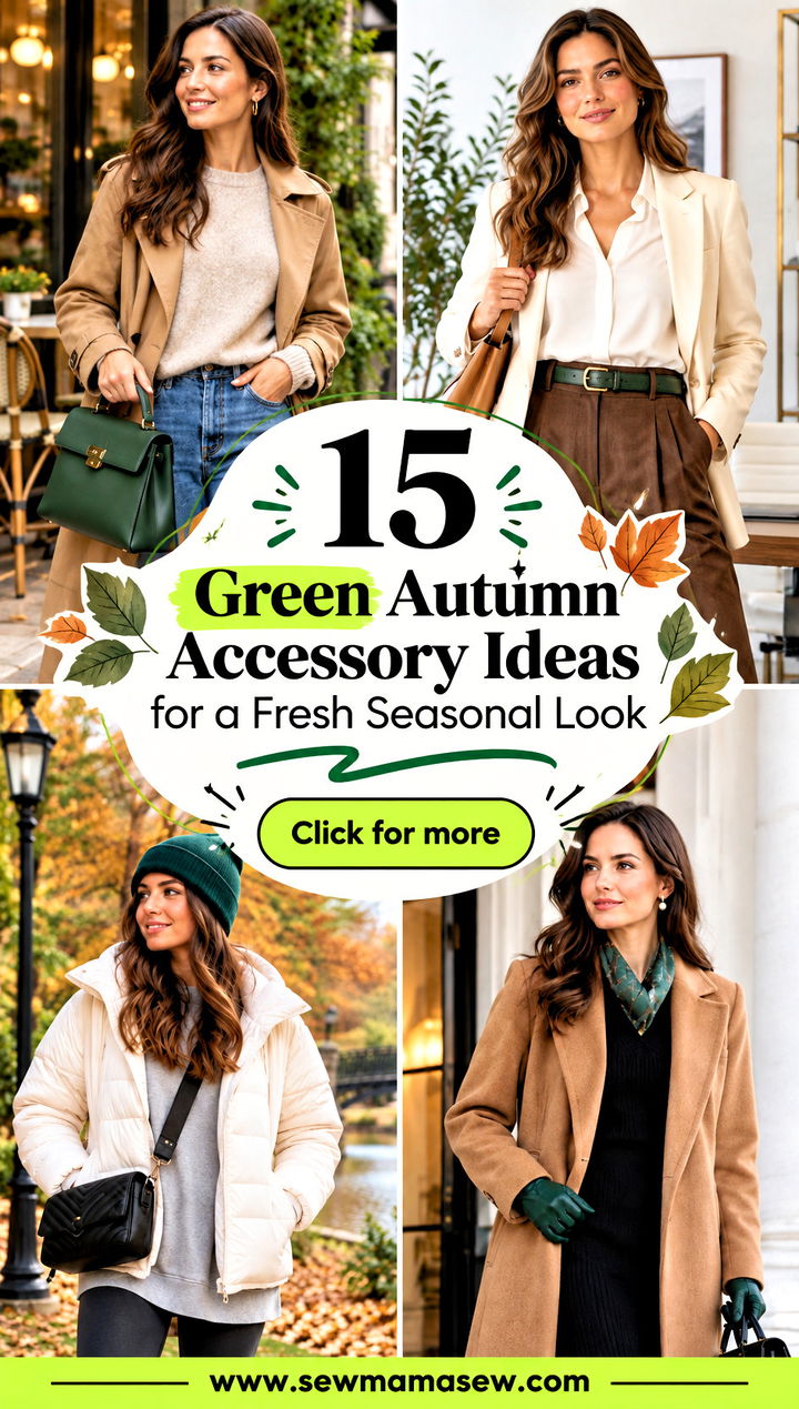 15 Green Autumn Accessory Ideas for a Fresh Seasonal Look - 15 Green Autumn Accessory Ideas for a Fresh Seasonal Look
