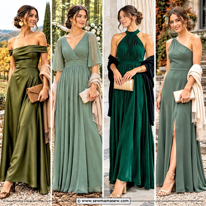 15 Green Bridesmaid Dresses Autumn Brides Will Adore