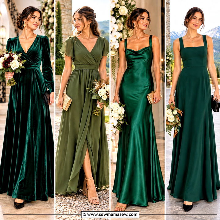 15 Green Bridesmaid Dresses Fall Wedding Parties Will Love