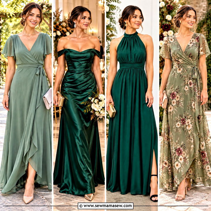 15 Green Bridesmaid Dresses Fall Wedding Romantic Looks
