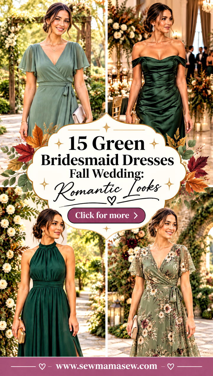 15 Green Bridesmaid Dresses Fall Wedding Romantic Looks - 15 Green Bridesmaid Dresses Fall Wedding: Romantic Looks